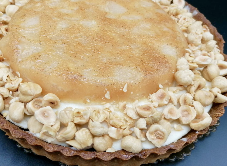 Crostata millestrati di Nocciole e gelèe alle Pere 6 crostata millestrati nocciole e pere