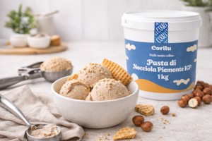 gelato alla nocciola fatto in casa